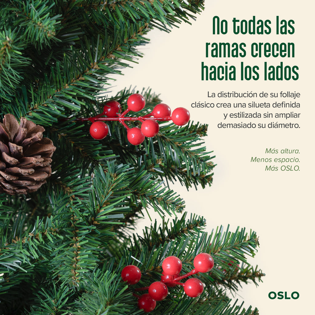 Oslo Árbol de Navidad Tipo Lápiz Verde